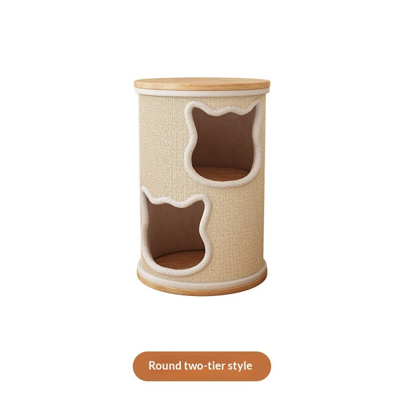 All-in-one Solid Wood Cat Tree Suitable For All Four Seasons