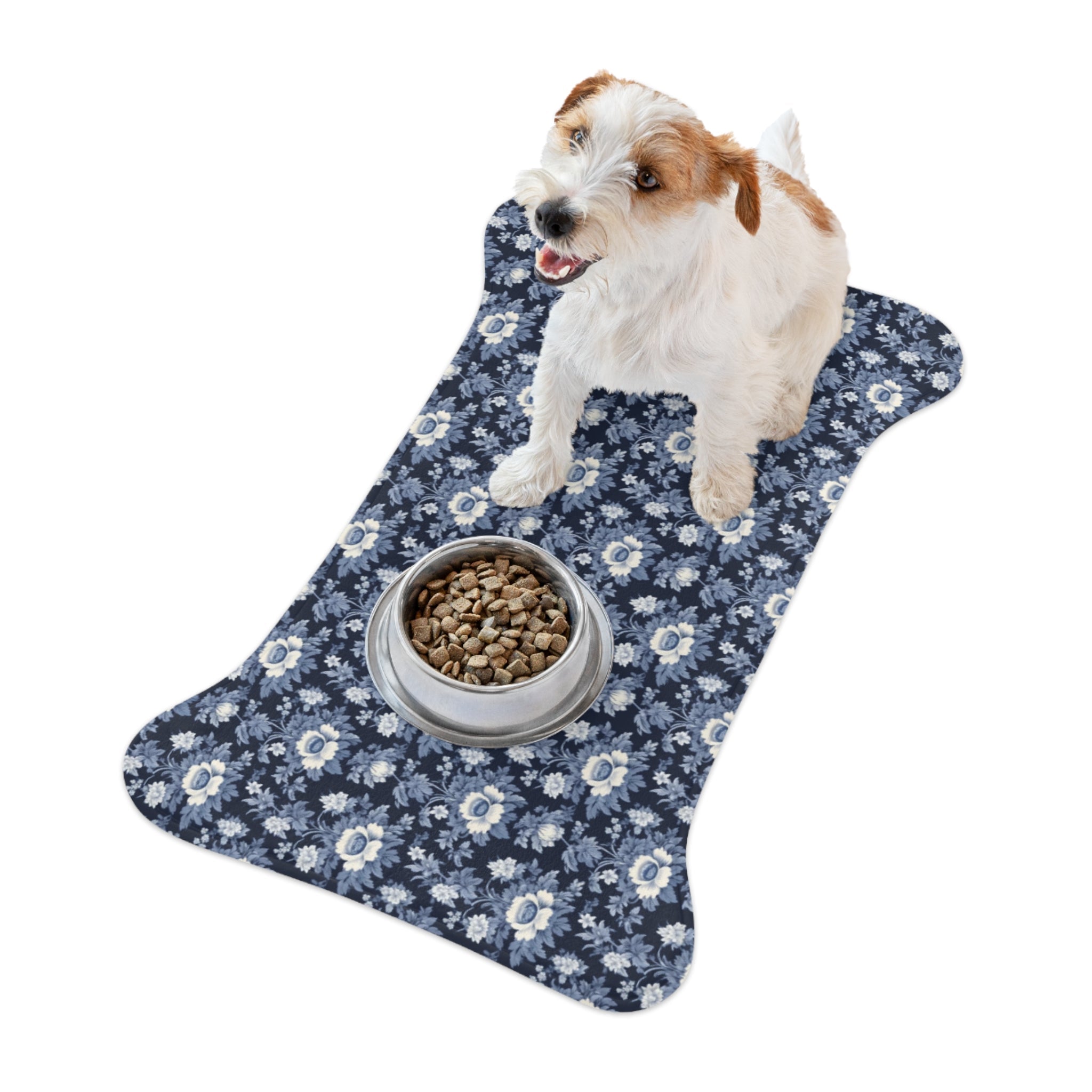 Midnight Blue Garden in Bloom - Pet Feeding Mat Pet Ze