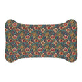 Crimson Blossoms on Teal Vintage Brocade Pattern - Pet Feeding Mat Pet Ze