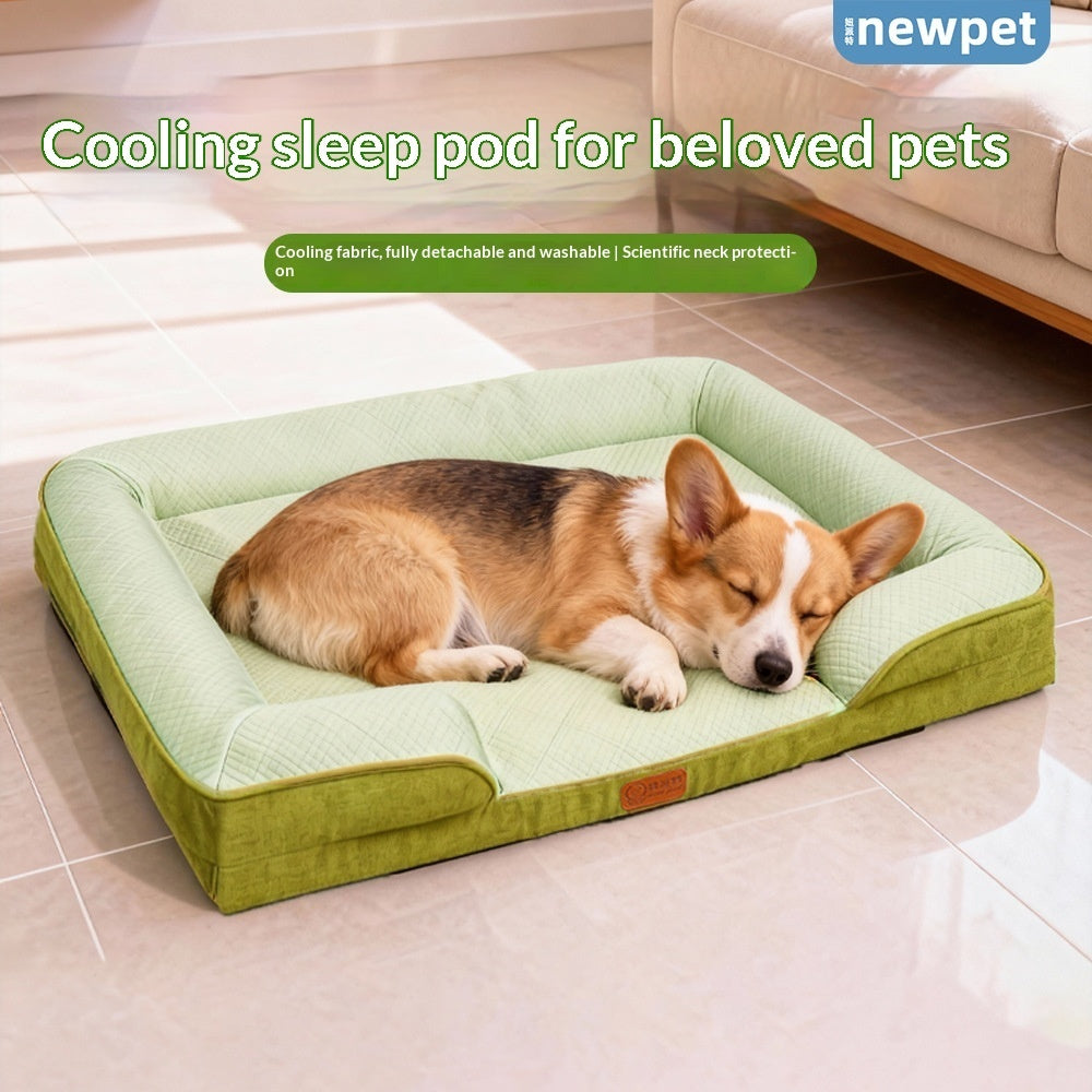 Summer Cooling Detachable And Washable Dog Bed Cat Sofa Pet Nest