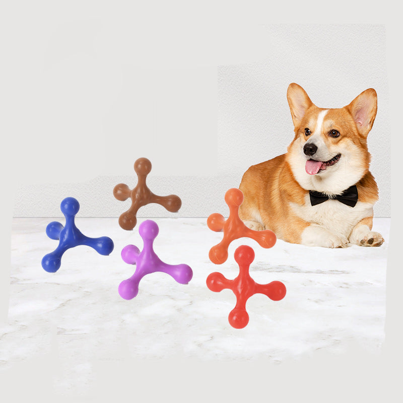 Silicone Toy For Small And Medium Dogs Biter Grinding Teeth Relieves Boredom Three Legs