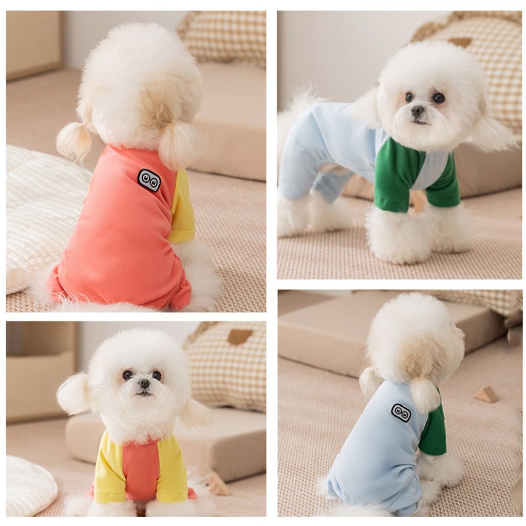 Cute Cartoon Patch Pet Jumpsuits - Soft Fleece Onesie For Small Dogs  Cats