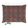 Crimson Cogs and Circuitry Pattern - Pet Bed Pet Zen