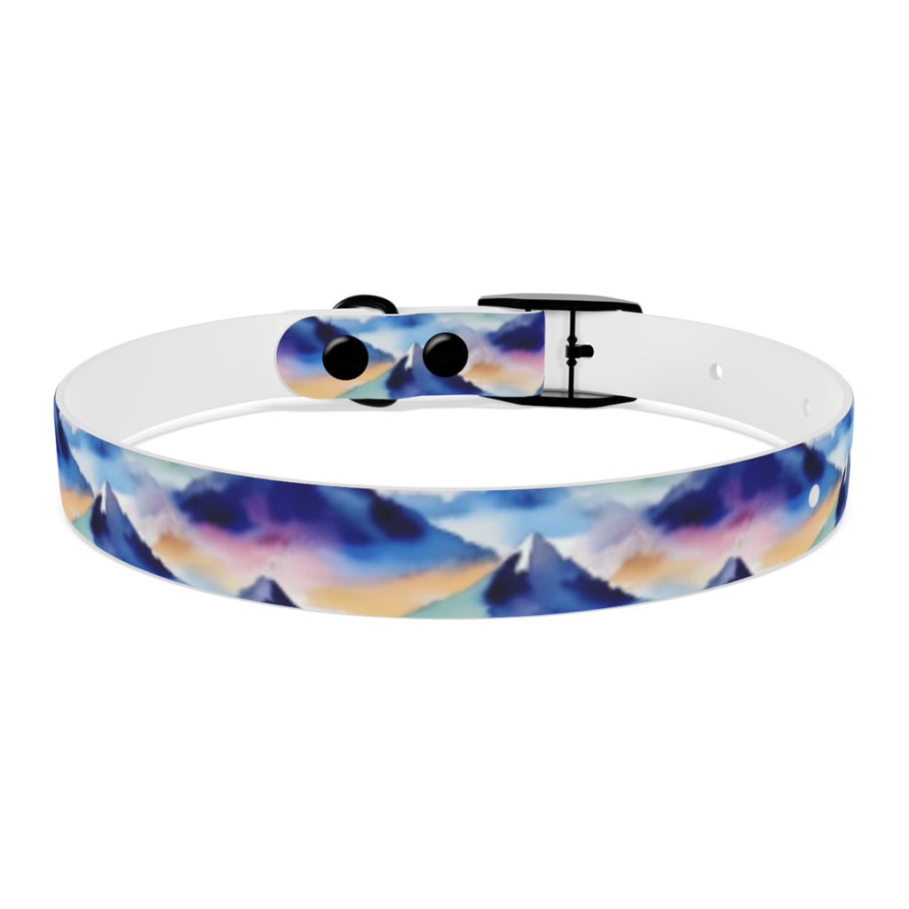 Endless Watercolor Mountain Waves - Pet Collar Pet Zen