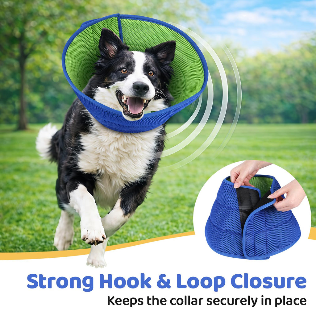 Soft Dog Cone Collar To Stop Licking After Surgery, Comfy Dog Cone Alternative For Large Medium Small Dogs Cats, Adjustable Washable E-Collar For Spay Neuter Recovery And Neck Protection