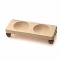 Solid Wood Cat Bowl Ceramic Pet Bowl Feeding Bowl