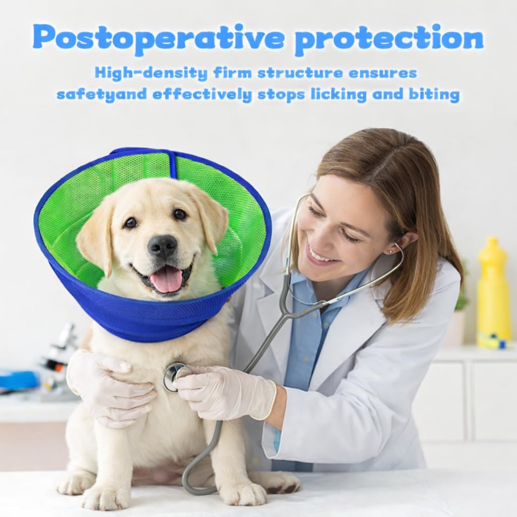 Soft Dog Cone Collar To Stop Licking After Surgery, Comfy Dog Cone Alternative For Large Medium Small Dogs Cats, Adjustable Washable E-Collar For Spay Neuter Recovery And Neck Protection