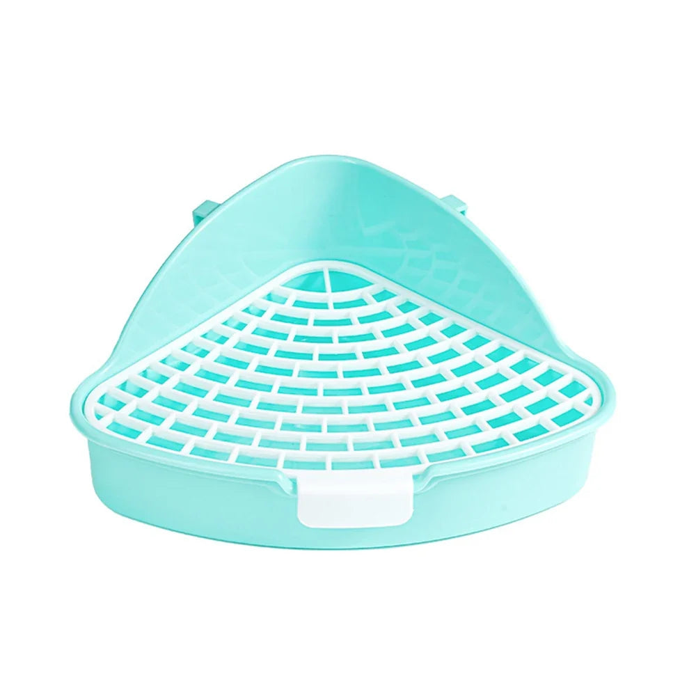 1PC Triangle Potty Corner Litter Box for Small Animals for Rabbits and Hamsters Design Easy to Space-Saving Toilet Tray