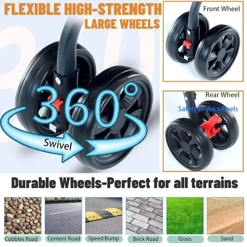 3-in-1 Pet Dog Stroller Dog Wagon with Removable Carrier Cat Stroller for Medium Dogs Up to 55lbs  dog carrier dog backpack