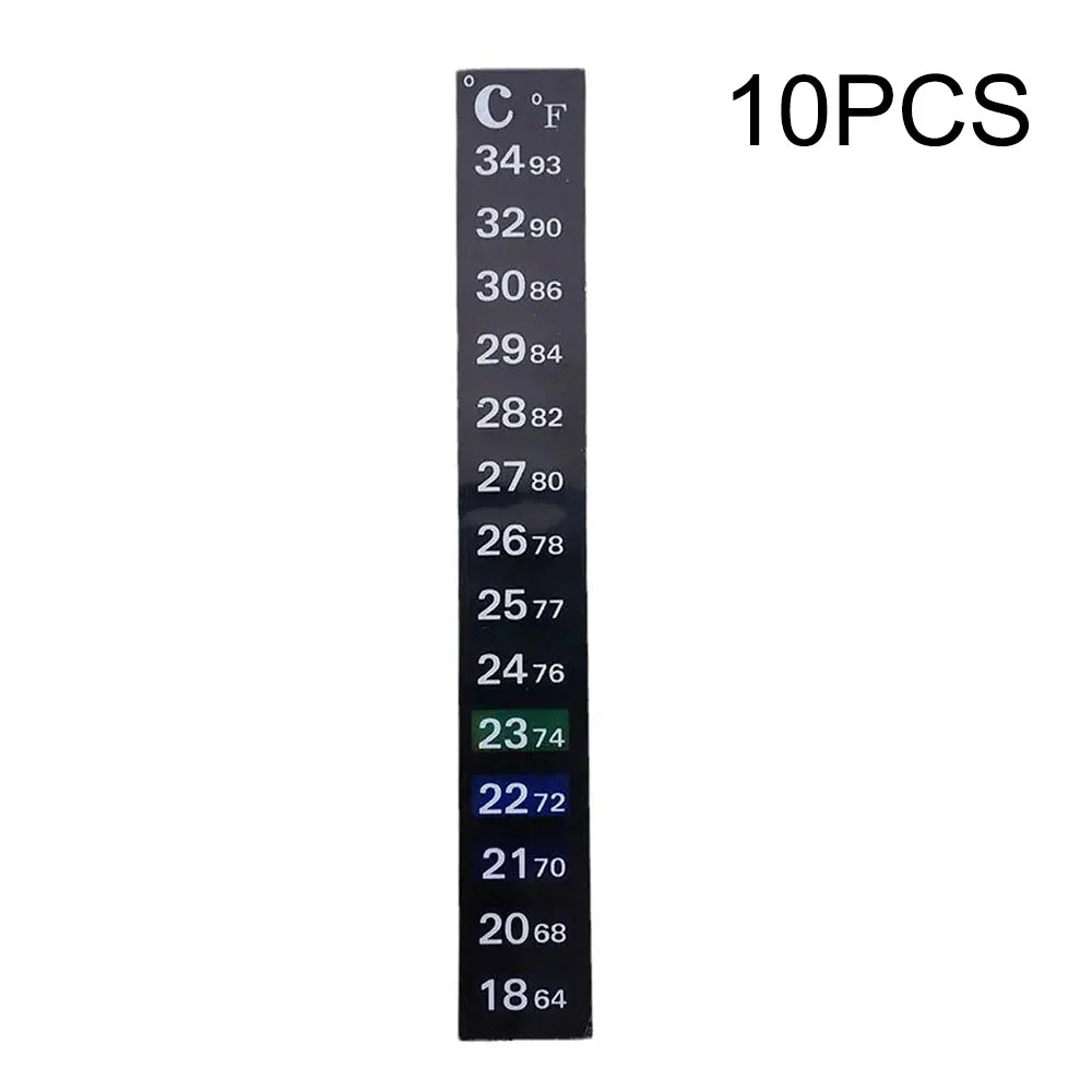 5Pcs/10Pcs Aquarium Fish Tank Strip Stick-on discolor Thermometer Sticker Adhesive Sticky Dual Scale Sticker Temperature Tools
