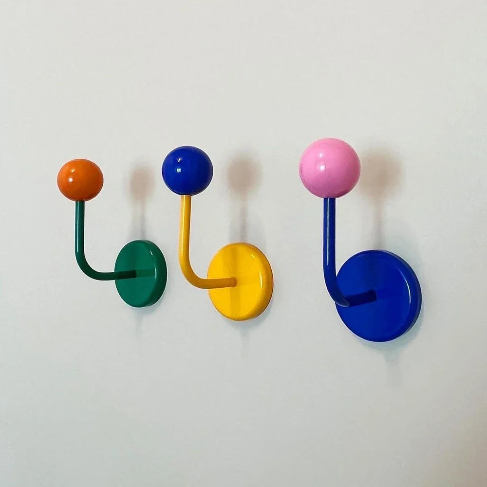 1PC Color Creative Magnetic Hook No Punch Magnetic Hook Kitchen Bathroom Door Refrigerator Strong Traceless Decoration