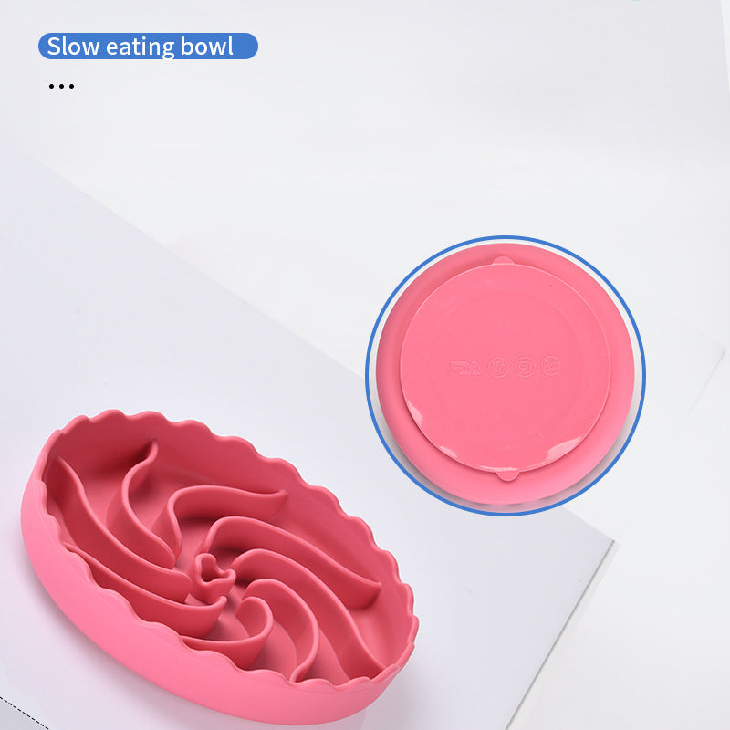 Slow Food Bowl For Dogs Food Grade Silicone Bowl For Slow Pet Food With Suction Cup Non-slip For Licking Rice