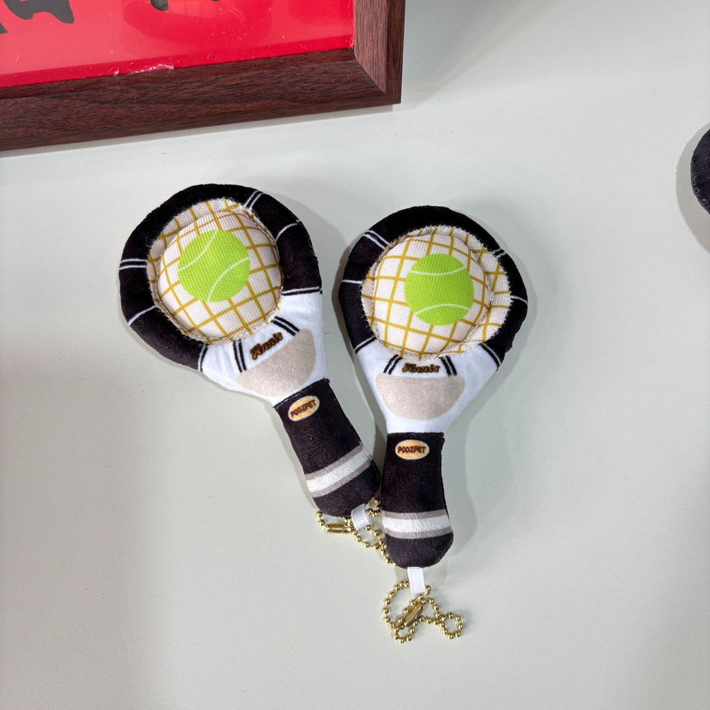 Dog Toy Interactive Tennis Racket Bag Pendant